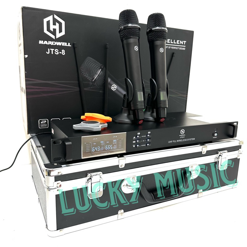 Mic wireless Hardwell JTS 8 Original Handheld jts8 Get Gift Stand mic kabel