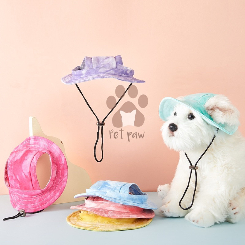 TERLARIS Topi Anjing Kucing Aksesoris Hewan Premium Import New Beach Hat Topi Pantai Beach Cap