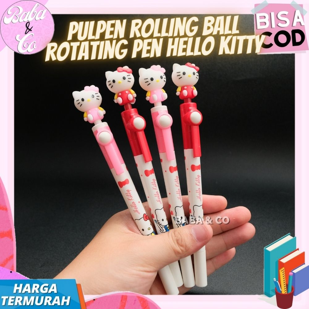 

PULPEN LUCU PEN ROLLING BALL HELLO KITTY ROTATING PEN SANRIO KITTY COD PULPEN BOLA PUTAR HELLO KITTY UNIK COD