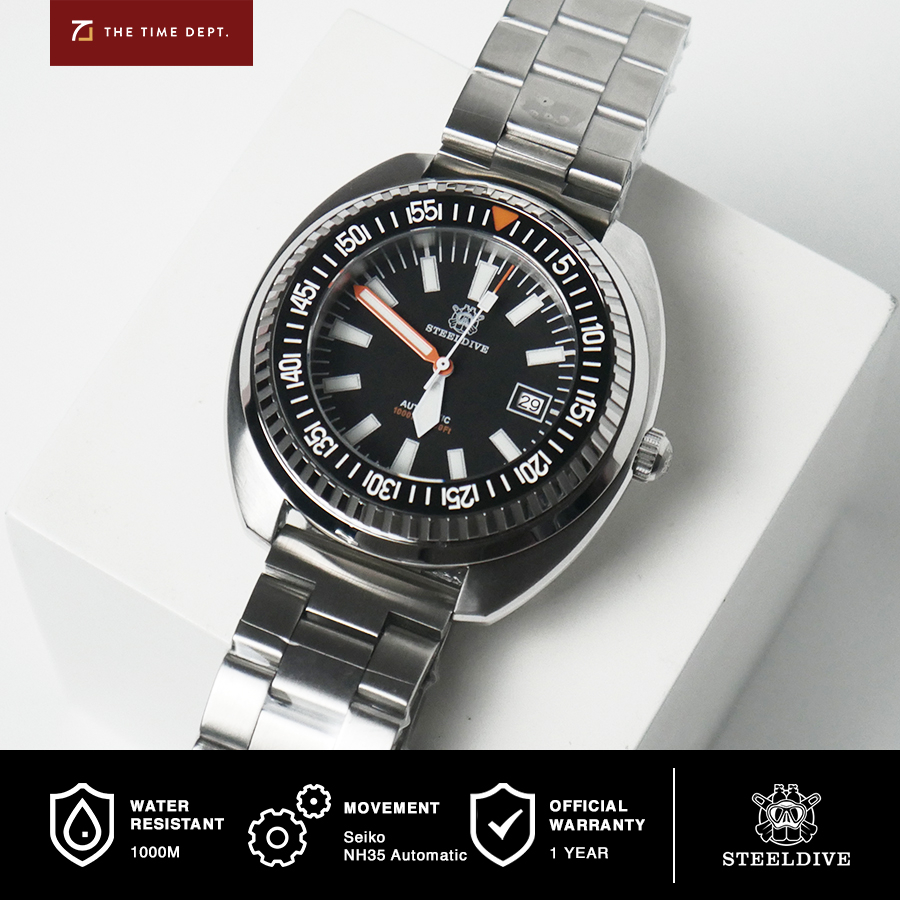 SD1983 Steeldive Seiko Automatic NH35 Movement Certina DS-3 1000m Homage Jam Tangan Diver