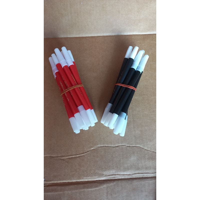 spidol snowan hitam dan merah PERMANENT kecil 12pcs
