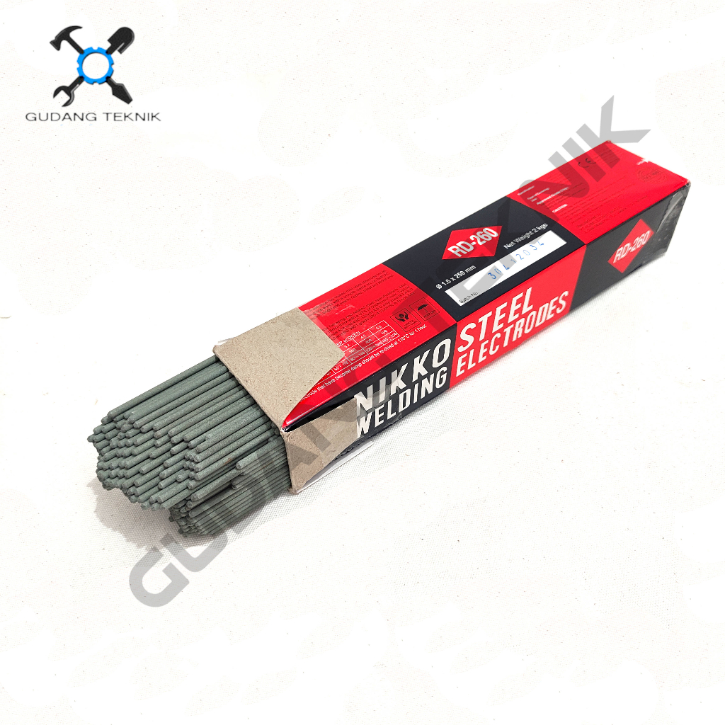 (NIKKO RD260 1.6mm 2KG) Kawat Las 1.6mm 250mm NIKKO RD260 2KG / Kawat Las Steel 1,6mm NIKKO RD 260 -
