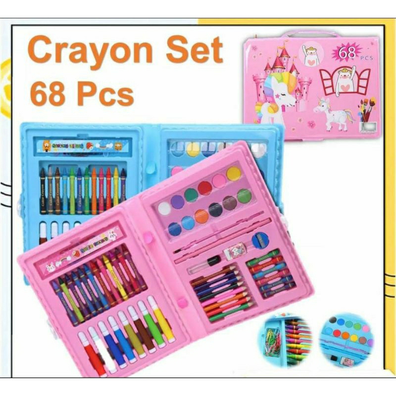 

crayon set isi 68 pcs