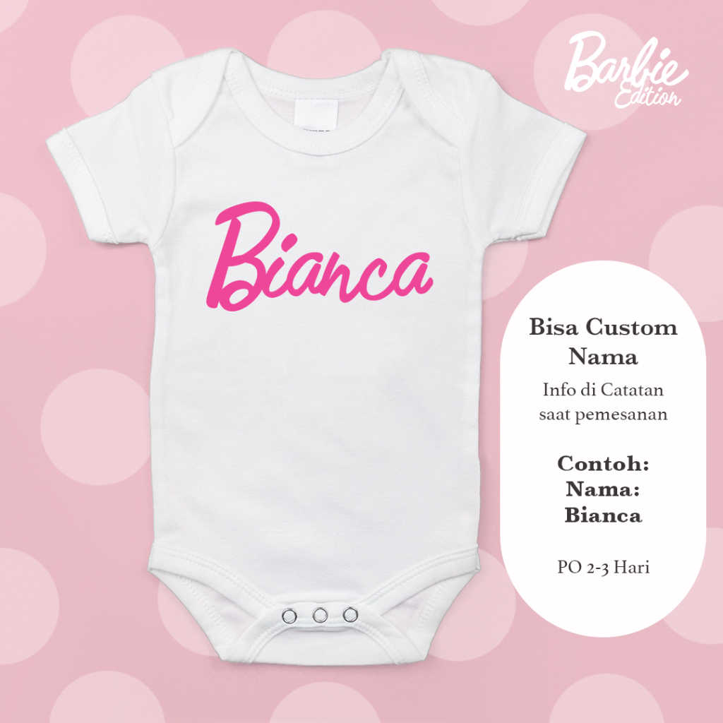 Jumper Bayi Barbie Custom | Baju Bayi Barbie | Baby Jumpsuit Barbie