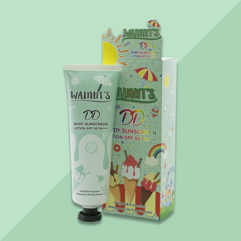 WALNUTS DD BODY SUNSCREEN LOTION SPF 50 PA+++ ORIGINAL THAILAND