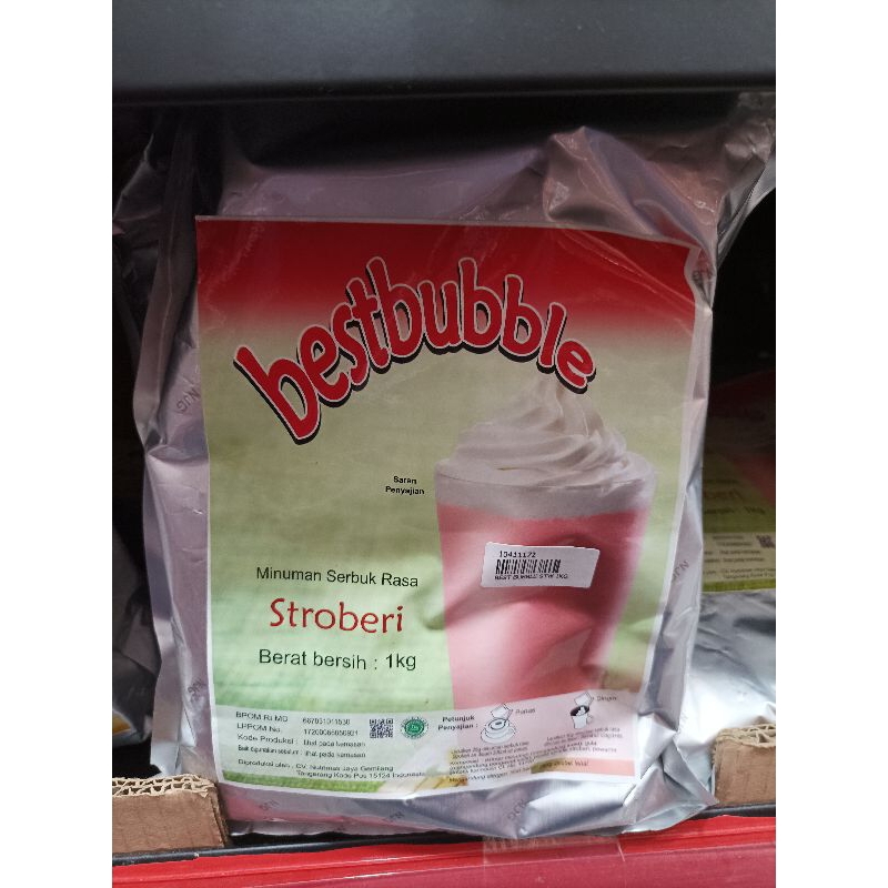 

Bubuk Minuman Best Bubble Strawbery 1kg