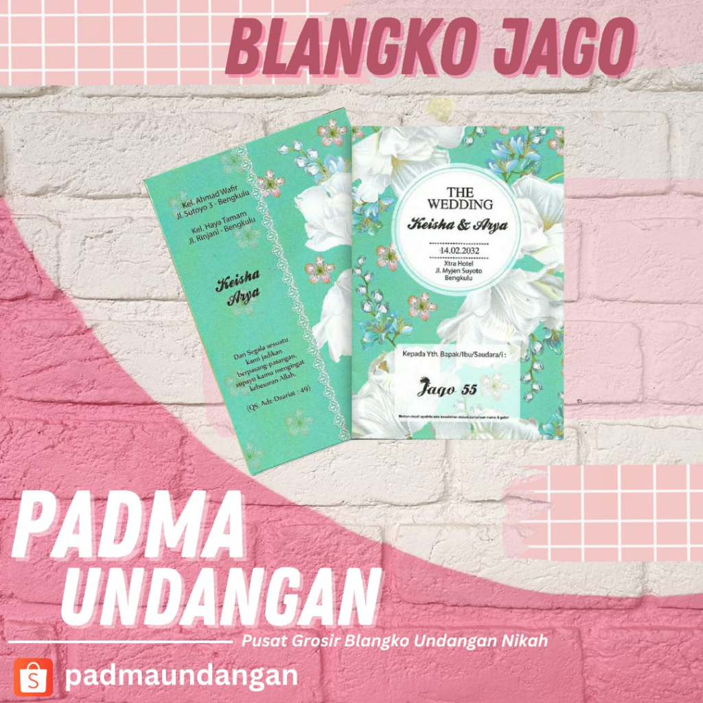 Blangko Undangan Jago 55 | Pusat Grosir Blangko | Padma Undangan