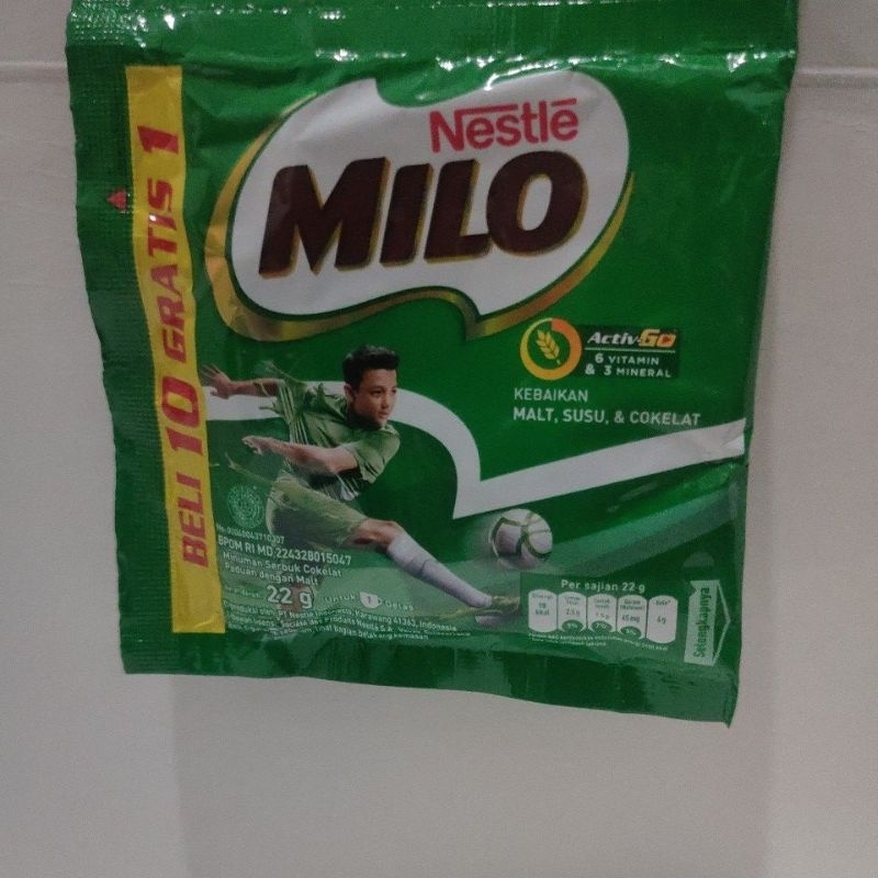 

Milo 1renteng gratis 1sachet