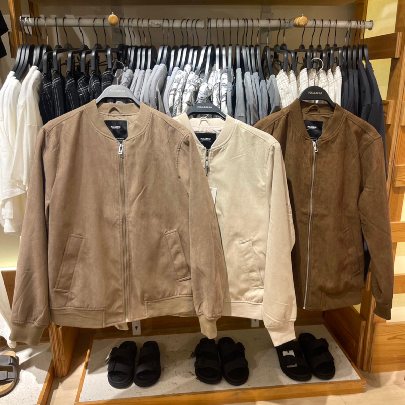 Jacket Pull and Bear Man Suede jastip jasa titip