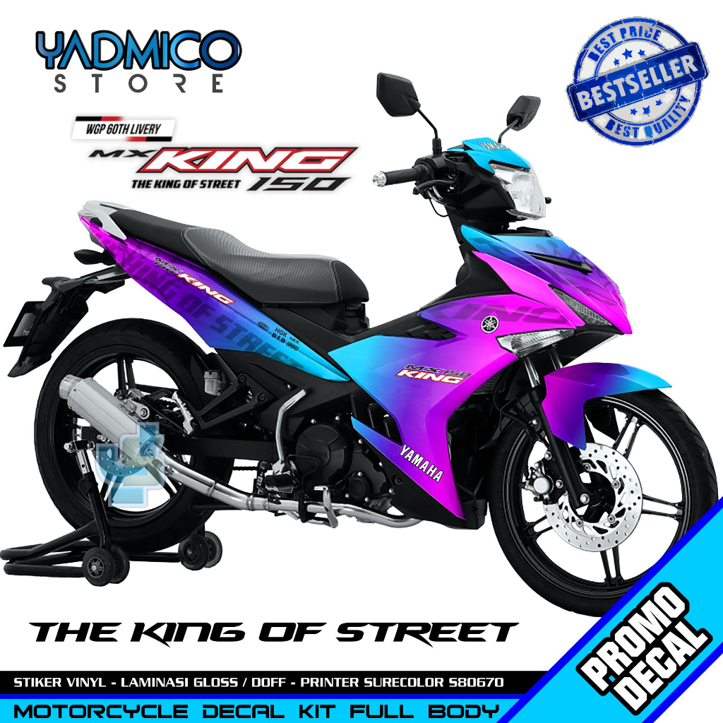 Decal MX King 150 Full Body - Stiker Motor MX King Full Body - Decal Hologram Variasi MX King 150 - 