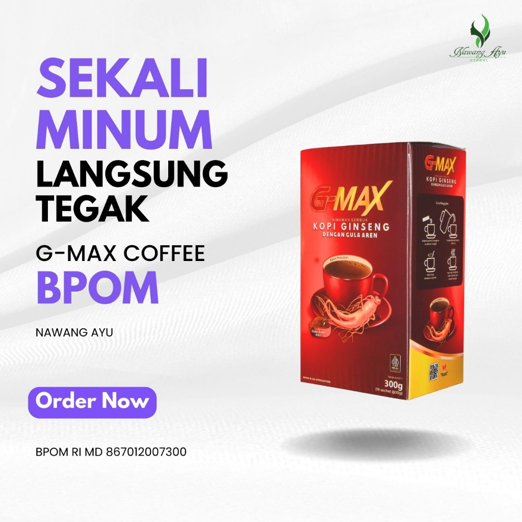 

GMAX COFFEE KOPI GINSENG VITALITAS ATASI EJAKULASI DINI TAHAN LAMA KUAT