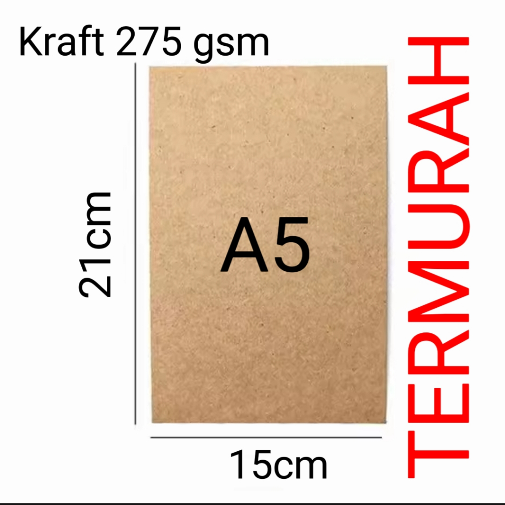 

kertas samson craft tebal kraft liner 275 gsm A5 isi 50 lembar