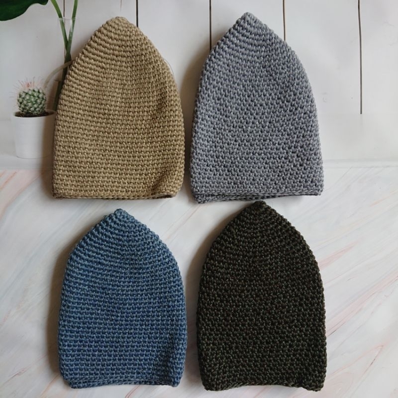 Peci rajut Yaman - peci rajut dewasa premium - peci rajut tebal - peci rajut