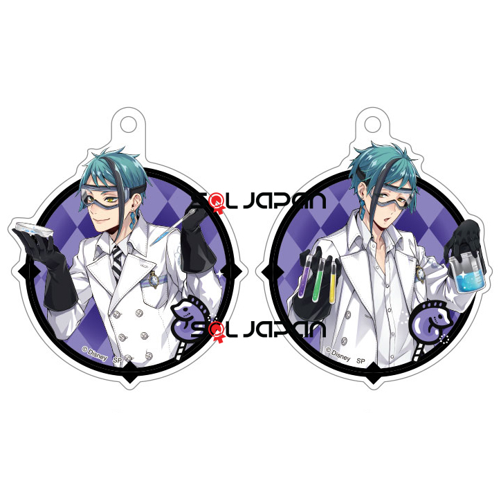 Twisted Wonderland Round Acrylic Keyholder Lab Jade Floyd Leech