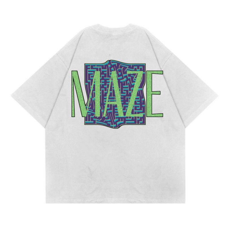 AZTECASS OVERSIZED TEE MAZE - WHITE