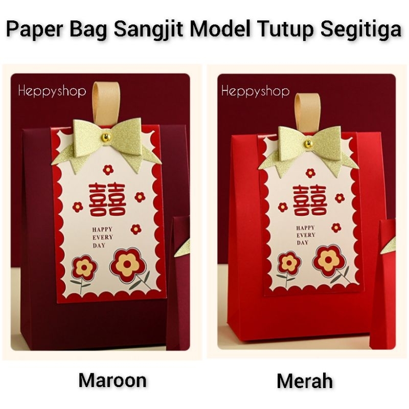 

Paper Bag Sangjit Model Tutup Segitiga, Paper Bag Tingjing, Paper Bag Wedding