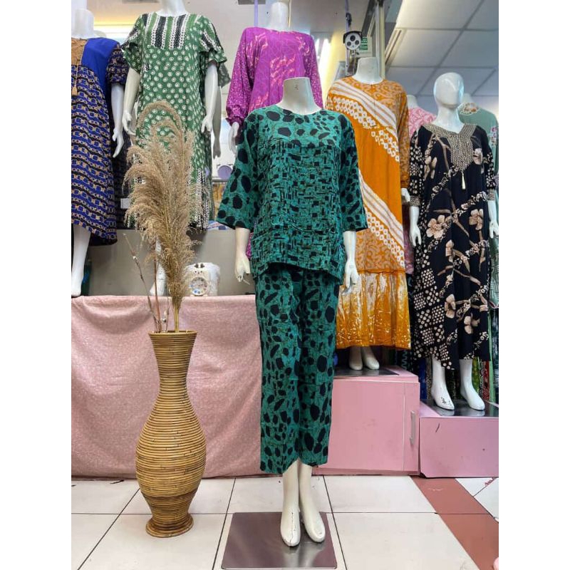 Stelan CP Jumbo Putri Diana Pekalongan//Stelan Baju Tidur Batik Putri Diana Jumbo//Stelan Celana