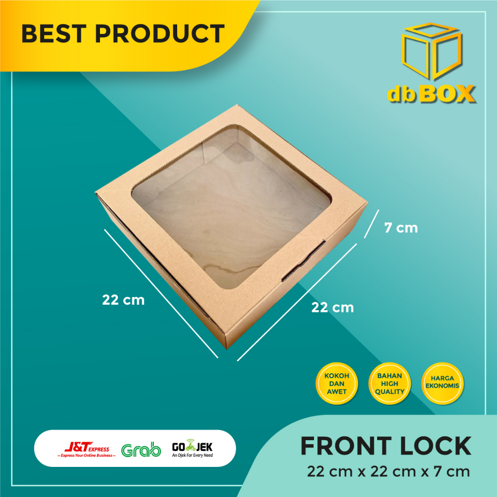 

(10Pcs) BOX MIKA 22x22x7 cm kardus die cut, untuk kue hampers gift box MIKA MIKA
