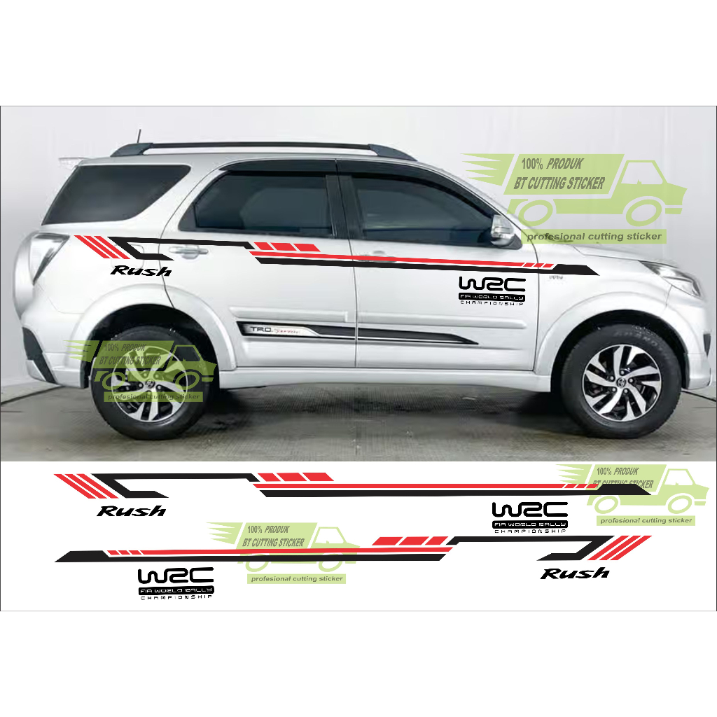 sticker mobil toyota rush // sticker daihatsu terios sticker list body stiker list mobil rush