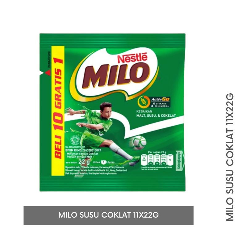 

Milo Susu Coklat 11x22g