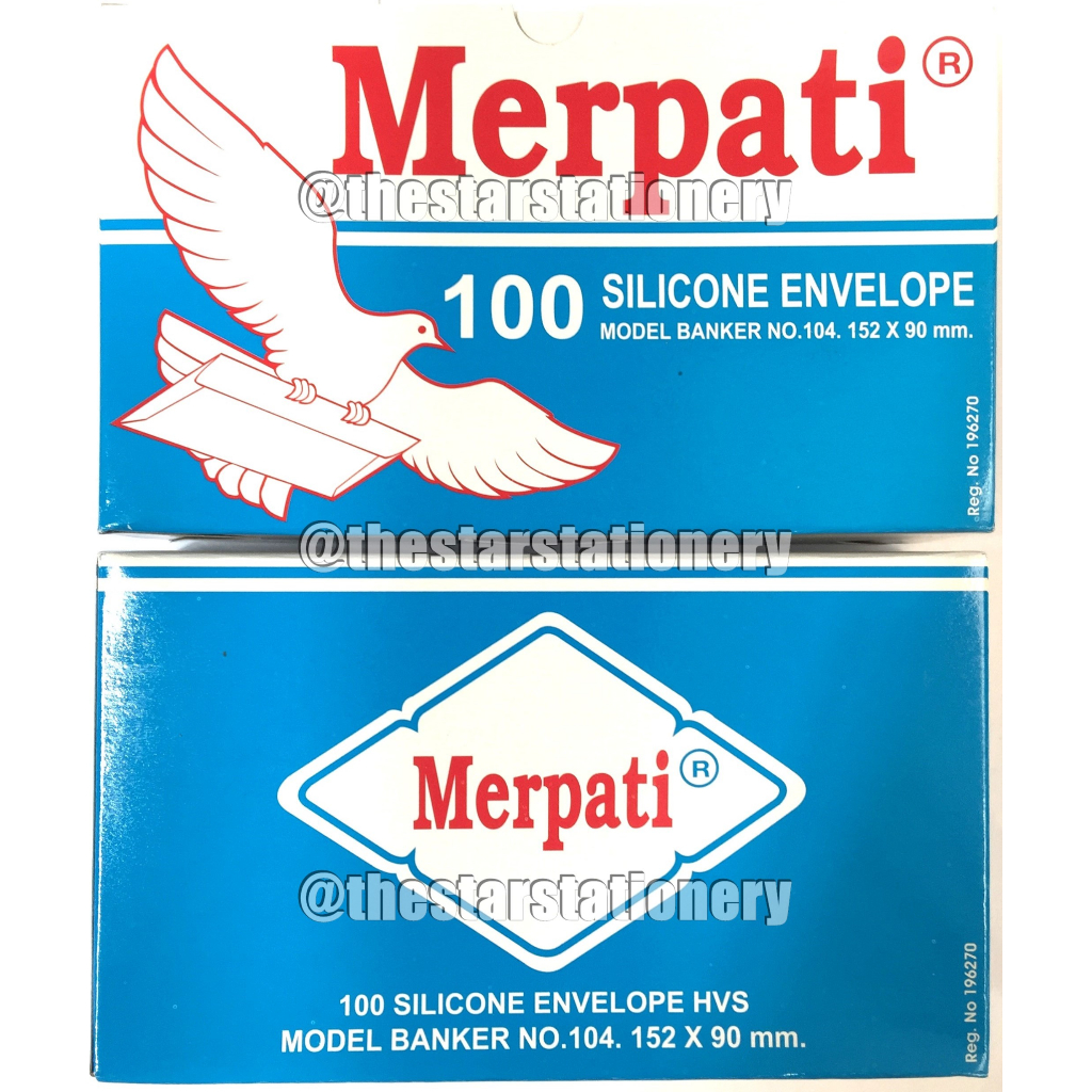 

(1 Pack isi 100 Lembar) Amplop Merpati 104 Perekat 70 Gram Uk. 15.2 x 9 cm/ Amplop Sedang / Amplop Kiky 104 / Amplop Putih Merpati No. 104