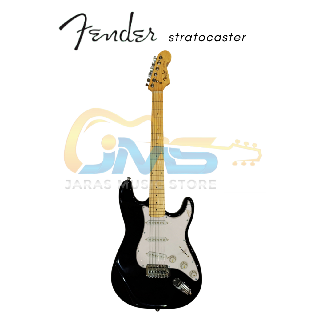 Gitar Elektrik Fender Stratocaster | Gitar Listrik Fender Stratocaster - Black