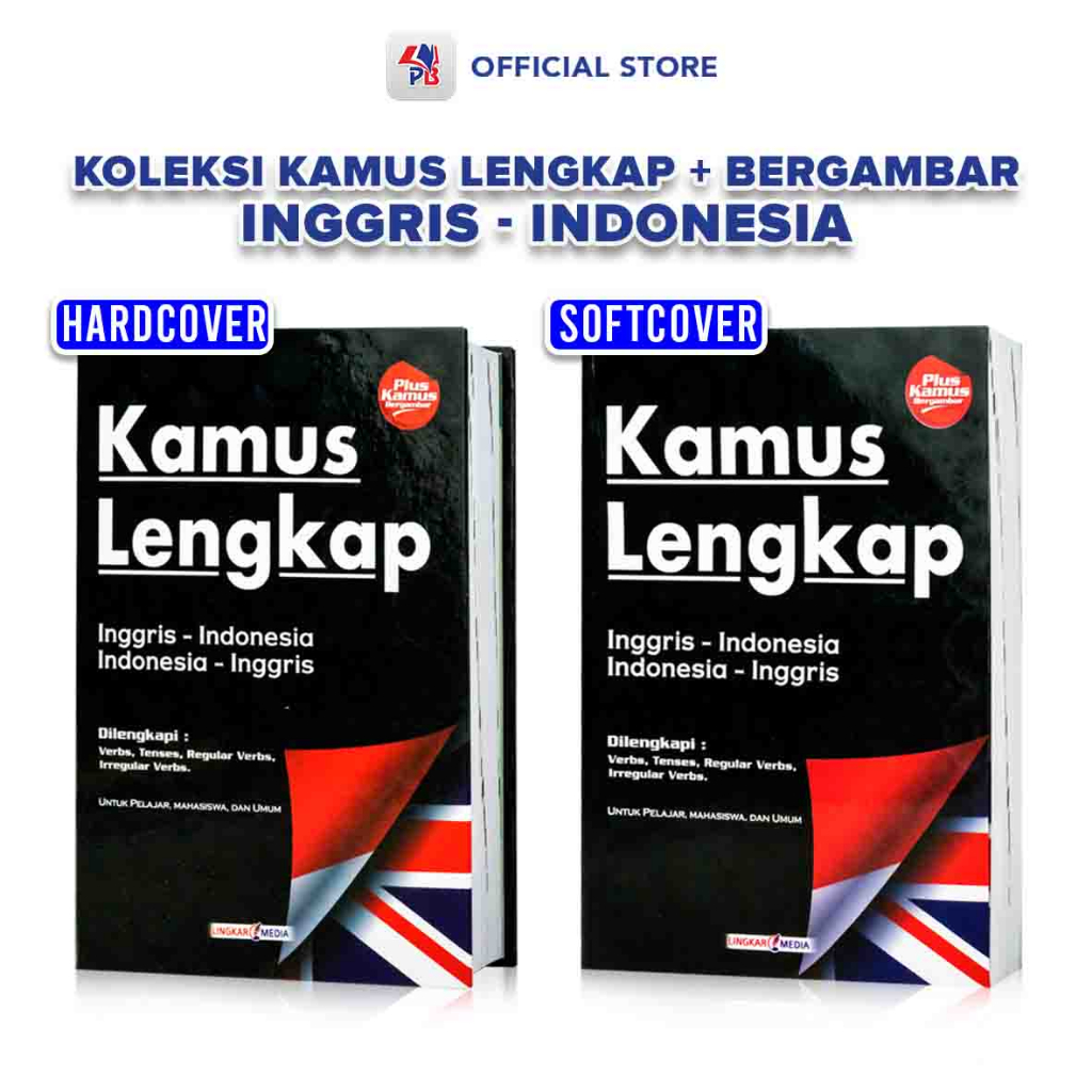 Kamus Bahasa Inggris / Kamus Lengkap Inggris Indonesia (Hitam) Plus Kamus Bergambar Soft Cover dan H