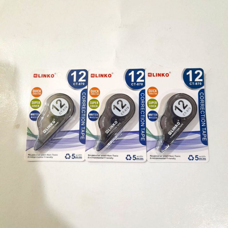 

Tipe X Kertas LINKO | Correction Tape Roll 5 mm