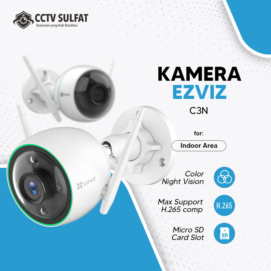 CCTV SMART HOME WI-FI EZVIZ C3N Colour Night Vision
