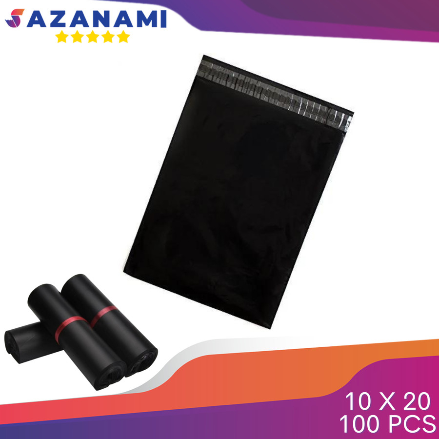 

POLYMAILER HITAM 10 X 20 AMPLOP PLASTIK KANTONG PLASTIK PACKING 100Pcs