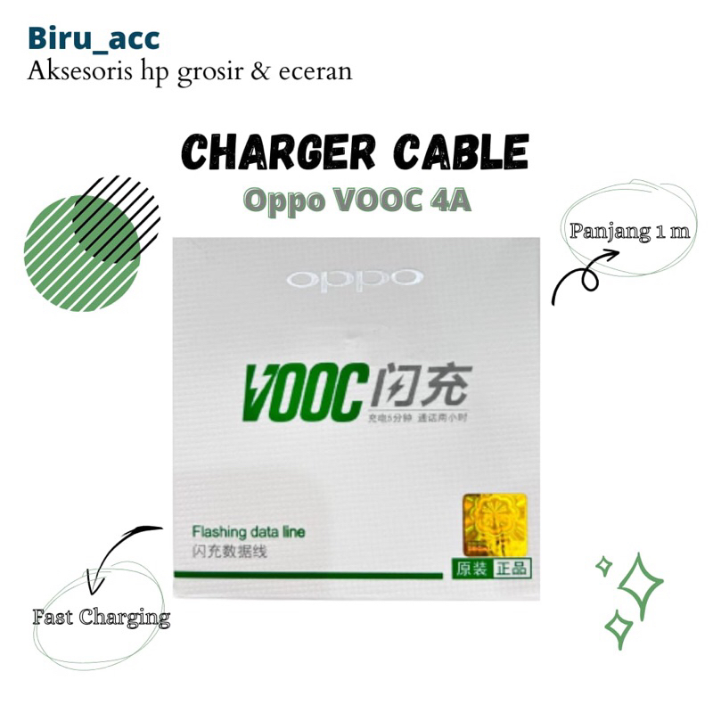 KABEL DATA OPPO VOOC 4AMPERE VOOC