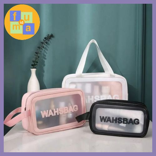 Tas Kosmetik Washbag Travel Pouch Make Up Organizer Transparan Waterproof Kecil Portable Wash bag