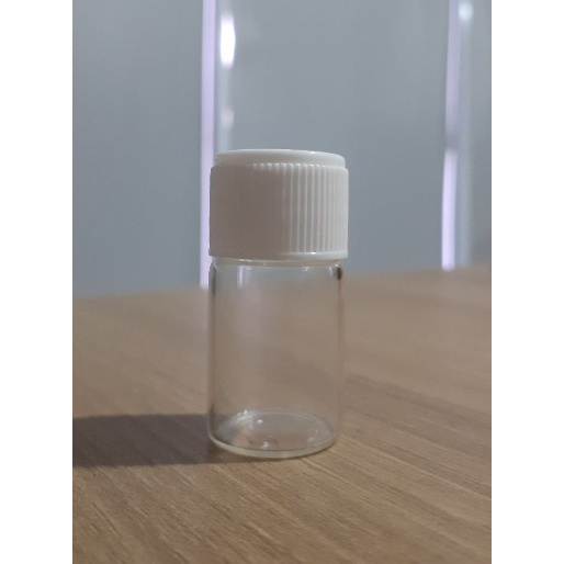 Botol Kaca 5ml Clear Tutup Ulir Putih 5 ml