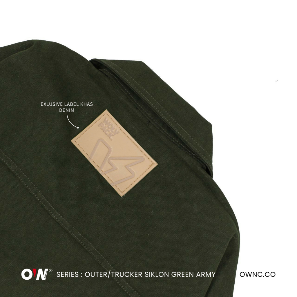 WOLV - Jaket Kanvas Green Army Denim Original Wolv Pria Wanita Terbaru 2023