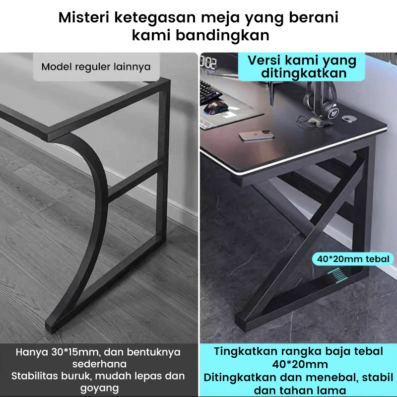 Pocket Dragon Meja komputer/Meja laptop/Meja gaming/Meja kerja/Meja belajar aesthetic/Meja kantor(A122A)-3