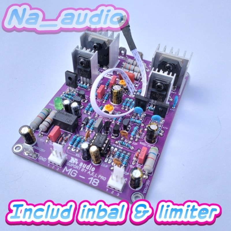 BEBAS ONGKIR Kit driver Power Amplifier MG-18 include inbalance & Limiter Super clarity buat midh
