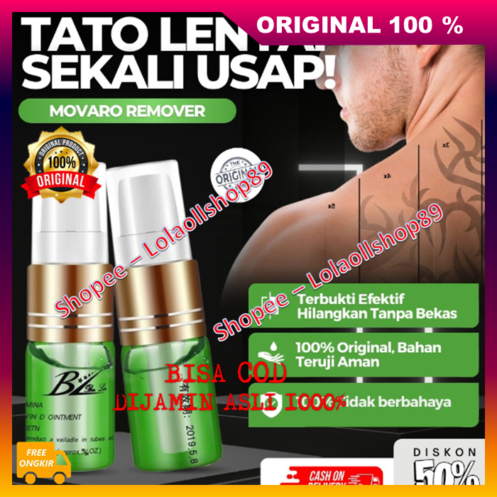Movaro Remover Lenyapkan Tato Dalam 3X Usap Hapus Tato / Sulam Permanen Tanpa Laser 100% ASLI ORIGIN