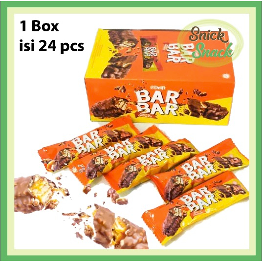 

Delfi Bar Bar Box isi 24 pcs Coklat Crunchy Chocolate Wafer