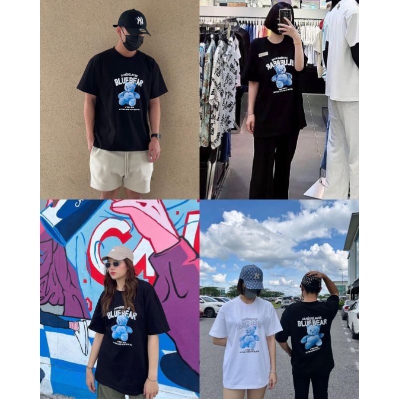 Kaos Oversize Unisex ADLV Blue Teddy Bear Tshirt