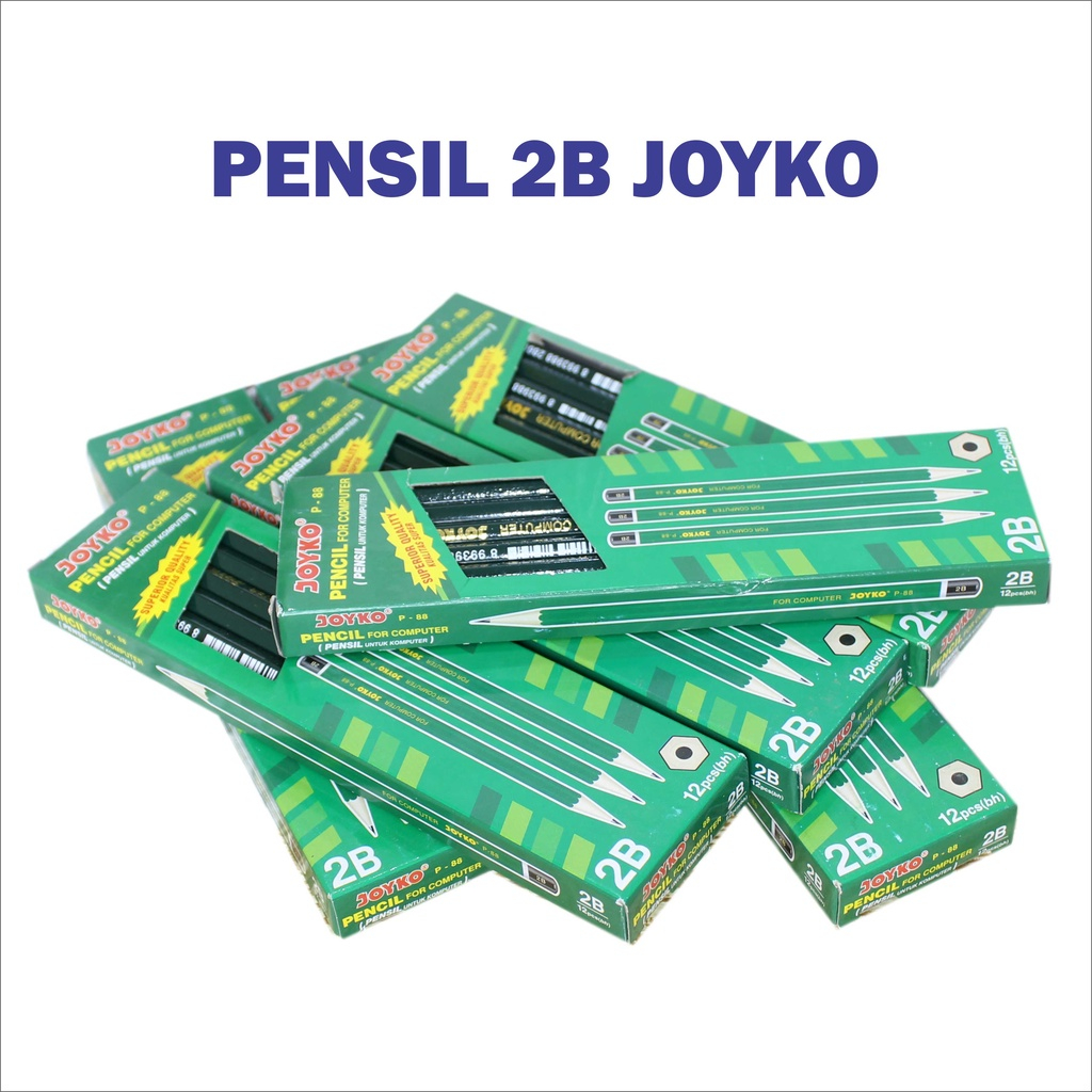 

Pensil 2B Joyko 1 Pack Hijau Pensil For Computer P 88 Isi 12 Pcs