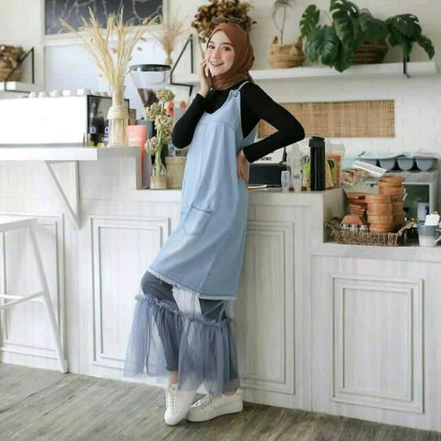 SAY TULE JEANS OVERALL DELANI.PROJECT Muslim Tile