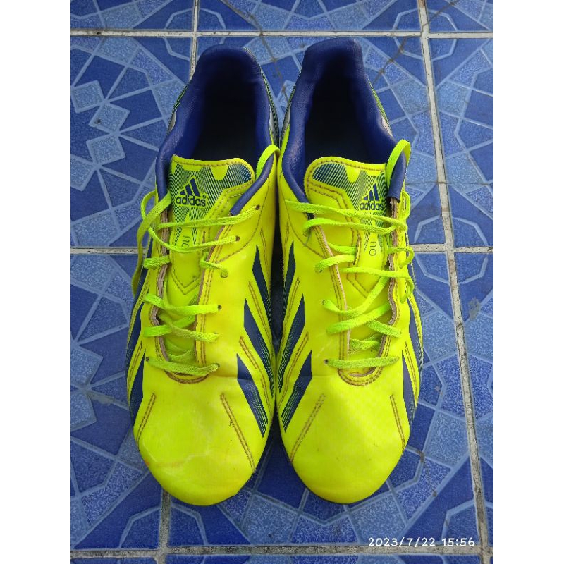sepatu bola adidas f50/f10 yellow grade ori second
