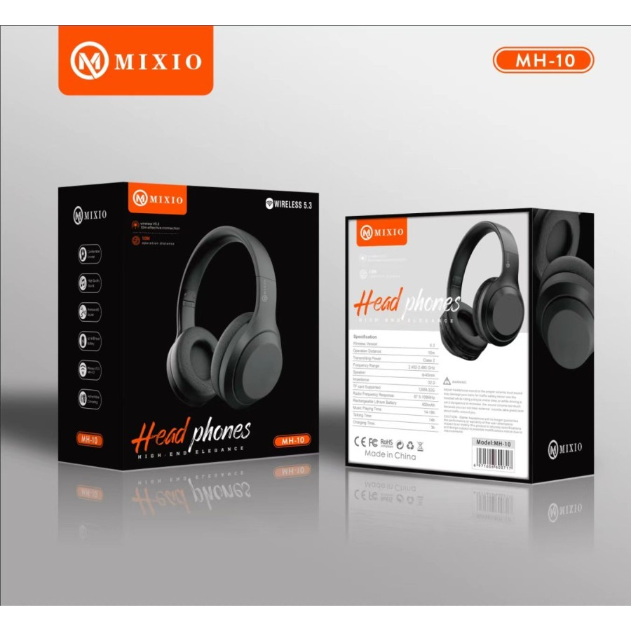 MIXIO MH-10 Headphone Bluetooth Wireless Headset Earphone 5.0