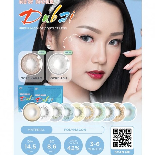FREE TEMPAT~SOFTLENS NEW MORE DUBAI NORMAL by CTK Lensa mata lensa Mata