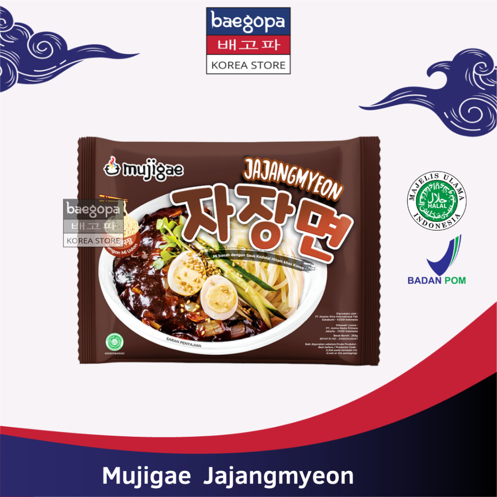 MUJIGAE Jajangmyeon 265 g Halal | Mie Korea Saus Kedelai Hitam...||