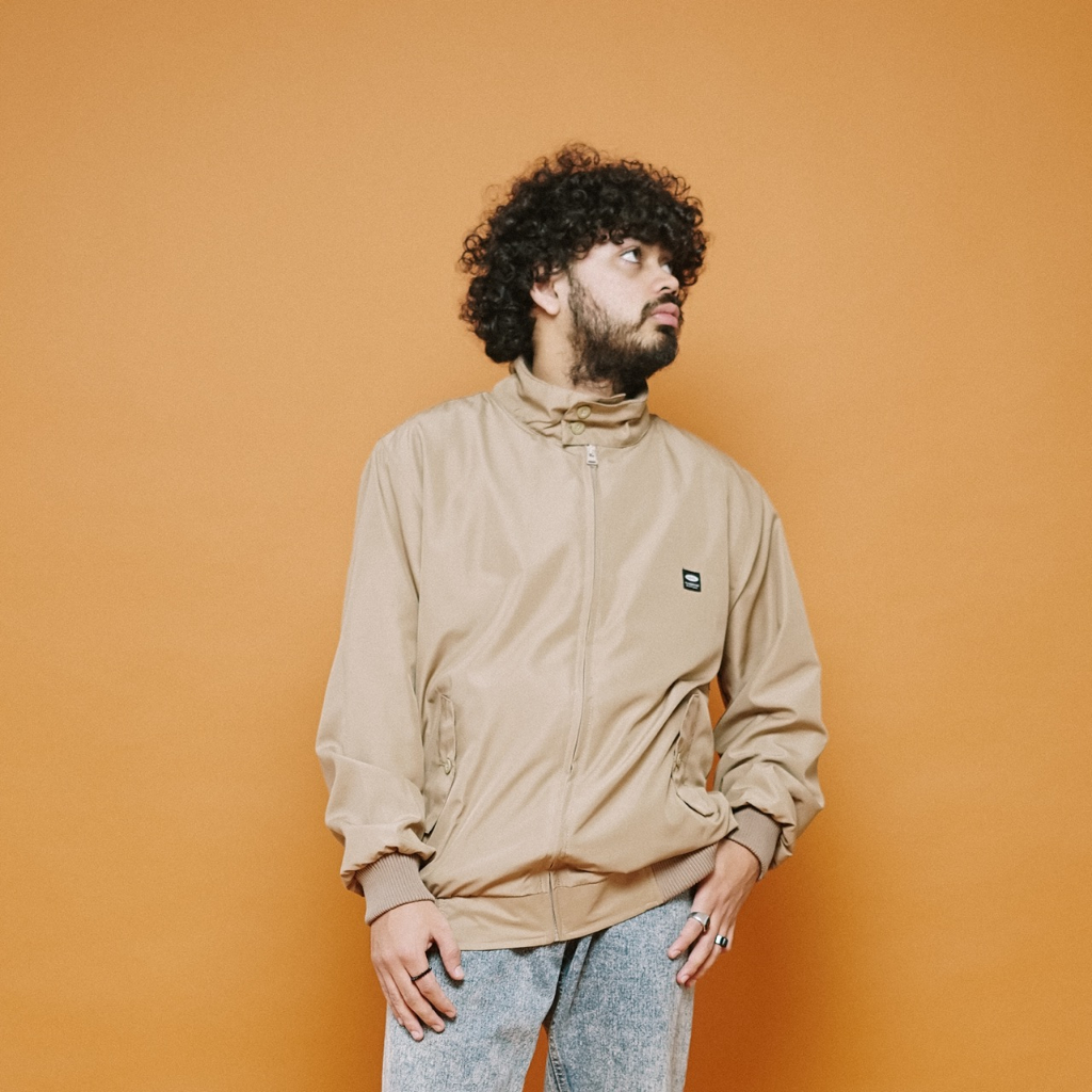 UNKL347 Jaket Pria Harrington Brown Sablon ZOPP