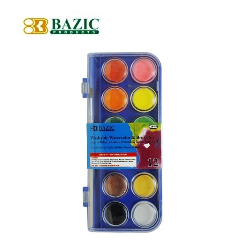

Bazic Washable Watercolor & Brush Set
