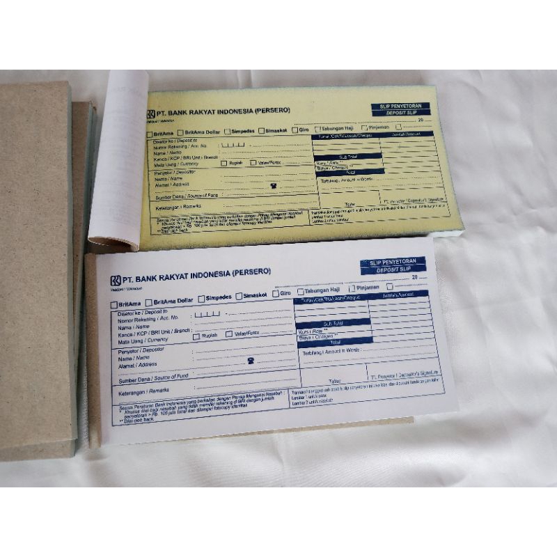 

COD SLIP PENYETORAN BRI - KWITANSI BRI