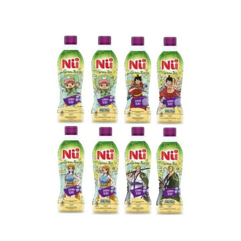

Ready Stock! NU Green Tea X One Piece Gummy Berry 300 ml Limited Edition
