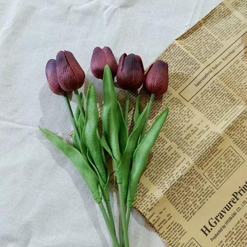 bunga artificial tulip 1 tangkai